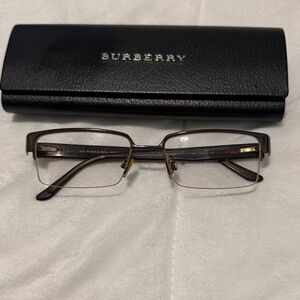 Burberry Dark Brown Half-Rim Eyeglasses